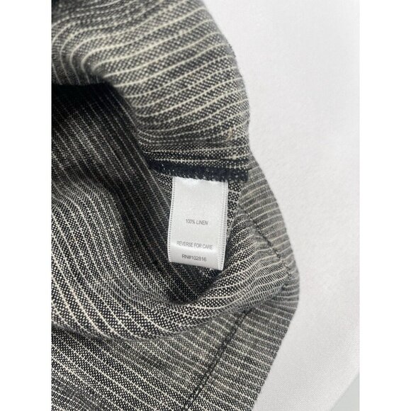 Garnet Hill Womens Dress Black Cream Size 10 A-Line 100% Linen NWT - Picture 7 of 8